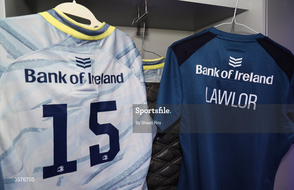 26 September 2026; The jersey of Todd Lawlor in the Leinster dressing room before the United Rugby Championship match between Lions and Leinster at Ellis Park in Johannesburg, South Africa. Photo by Shaun Roy/Sportsfile