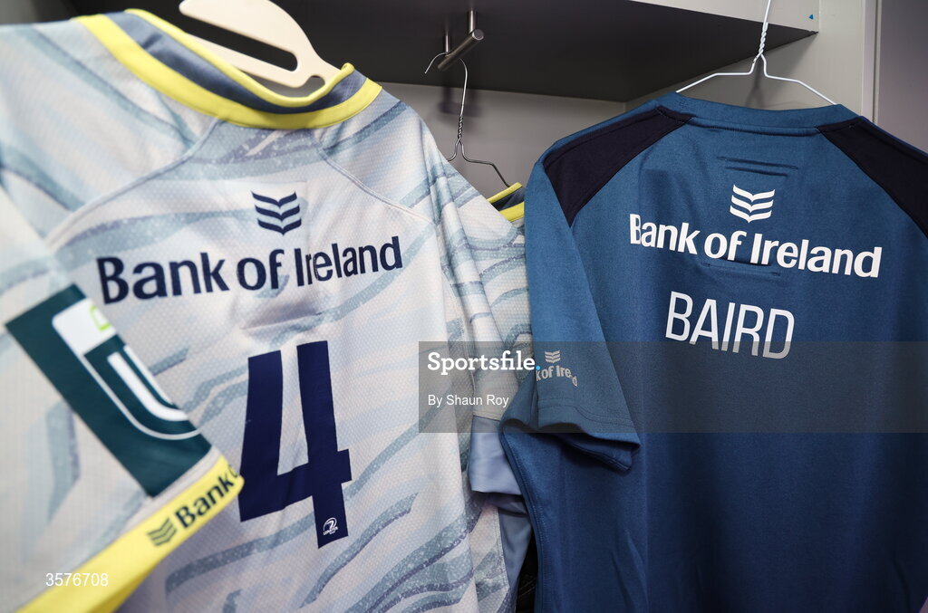 26 September 2026; The jersey of Ryan Baird in the Leinster dressing room before the United Rugby Championship match between Lions and Leinster at Ellis Park in Johannesburg, South Africa. Photo by Shaun Roy/Sportsfile