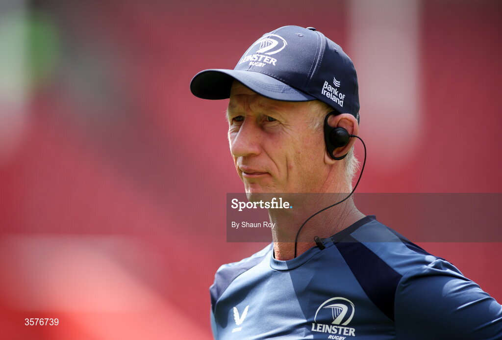 26 September 2026; Head coach Leo Cullen before the United Rugby Championship match between Lions and Leinster at Ellis Park in Johannesburg, South Africa. Photo by Shaun Roy/Sportsfile