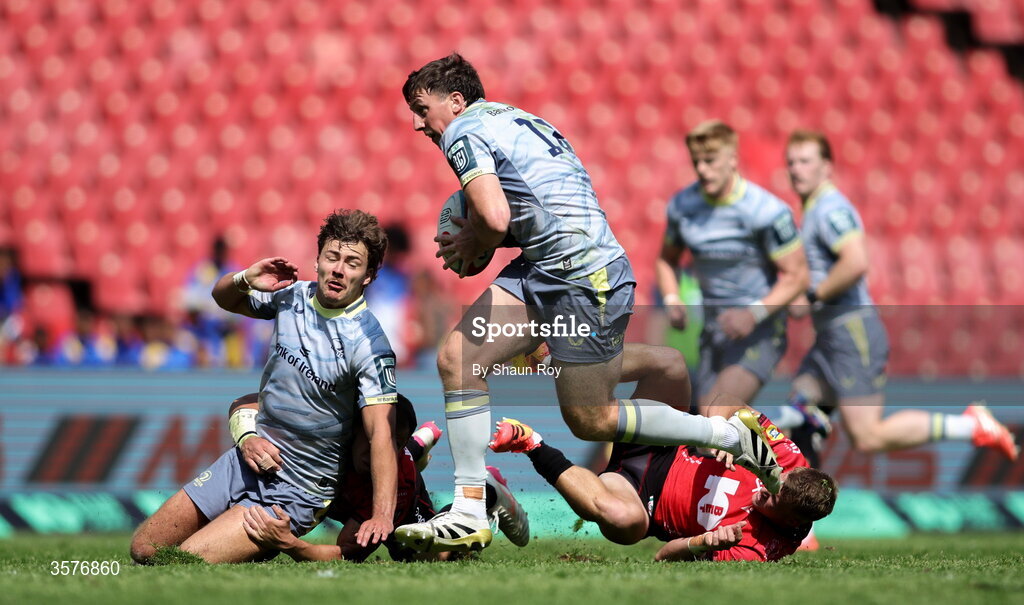 26 September 2026; Charlie Tector of Leinster during the United Rugby Championship match between Lions and Leinster at Ellis Park in Johannesburg, South Africa. Photo by Shaun Roy/Sportsfile