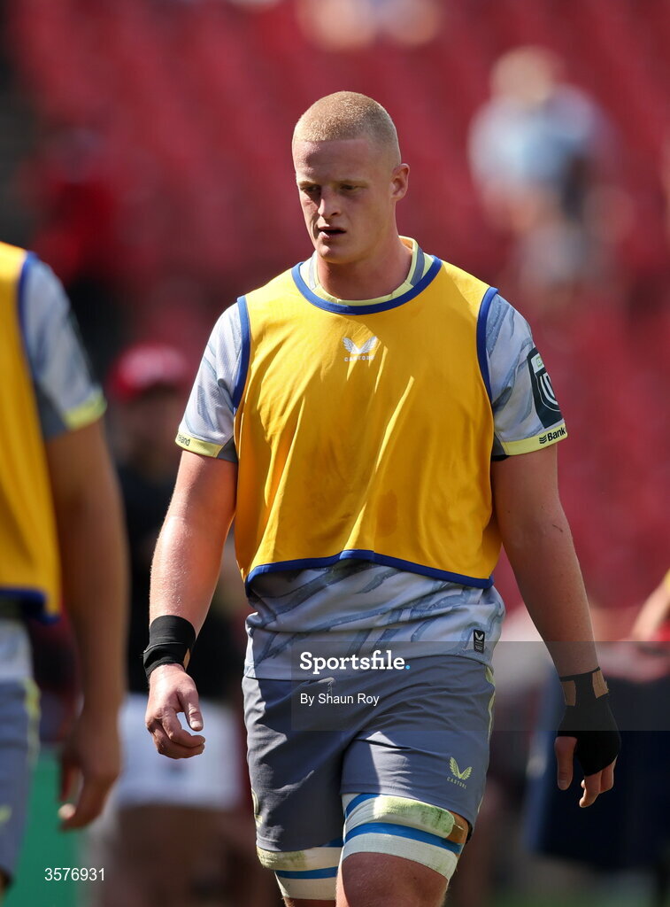 26 September 2026; Dylan McNeice of Leinster during the United Rugby Championship match between Lions and Leinster at Ellis Park in Johannesburg, South Africa. Photo by Shaun Roy/Sportsfile