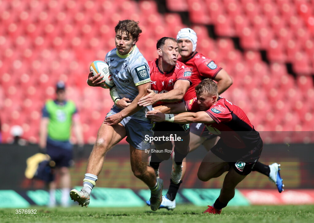 26 September 2026; Todd Lawlor of Leinster during the United Rugby Championship match between Lions and Leinster at Ellis Park in Johannesburg, South Africa. Photo by Shaun Roy/Sportsfile