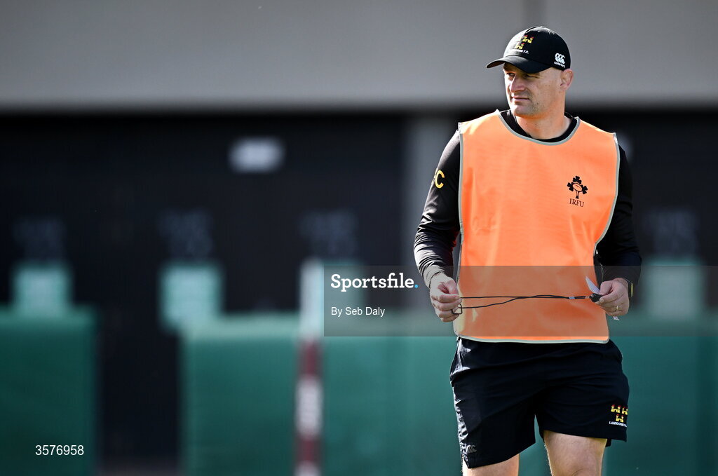 26 September 2026; Lansdowne head coach Rhys Ruddock before the Energia Men's All-Ireland League Division 1A match between Lansdowne FC and St Mary's College RFC at the Aviva Stadium in Dublin. Photo by Seb Daly/Sportsfile