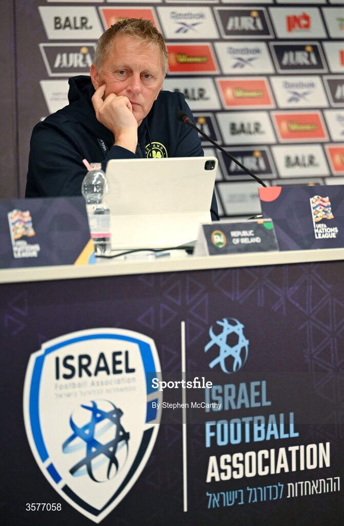 26 September 2026; Republic of Ireland head coach Heimir Hallgrimsson during the Republic of Ireland press conference at Nagyerdei Stadion in Debrecen, Hungary. Photo by Stephen McCarthy/Sportsfile