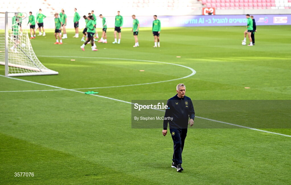 26 September 2026; Head coach Heimir Hallgrimsson during the Republic of Ireland training session at Nagyerdei Stadion in Debrecen, Hungary. Photo by Stephen McCarthy/Sportsfile