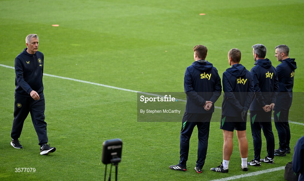 26 September 2026; Head coach Heimir Hallgrimsson during the Republic of Ireland training session at Nagyerdei Stadion in Debrecen, Hungary. Photo by Stephen McCarthy/Sportsfile