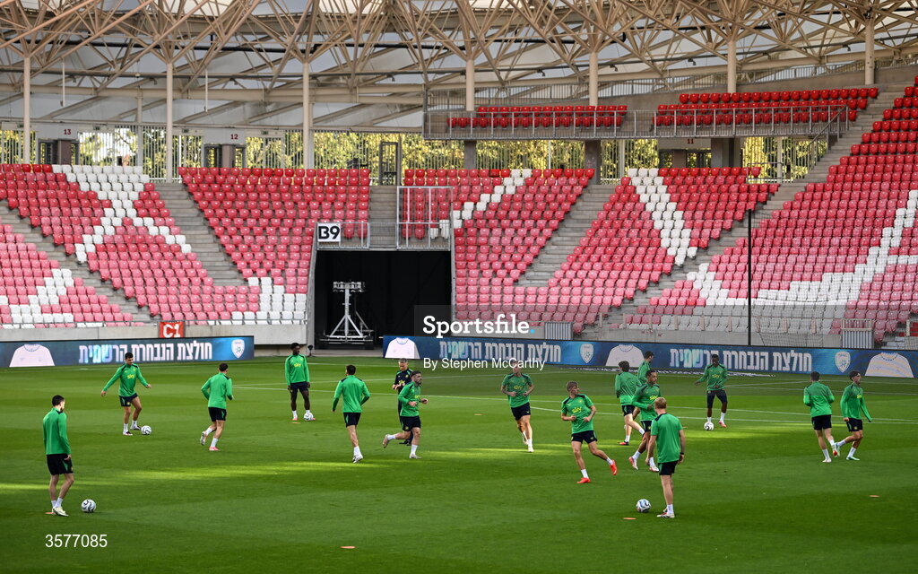 26 September 2026; A general view during the Republic of Ireland training session at Nagyerdei Stadion in Debrecen, Hungary. Photo by Stephen McCarthy/Sportsfile