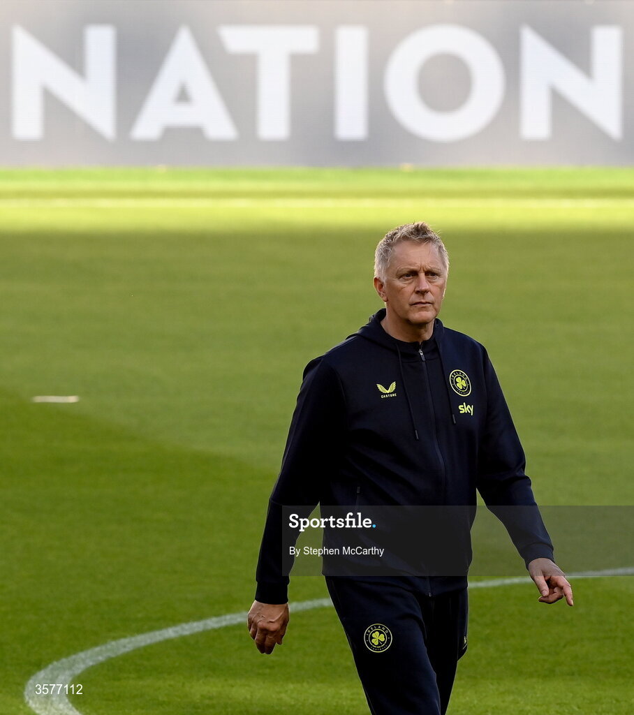 26 September 2026; Head coach Heimir Hallgrimsson during the Republic of Ireland training session at Nagyerdei Stadion in Debrecen, Hungary. Photo by Stephen McCarthy/Sportsfile