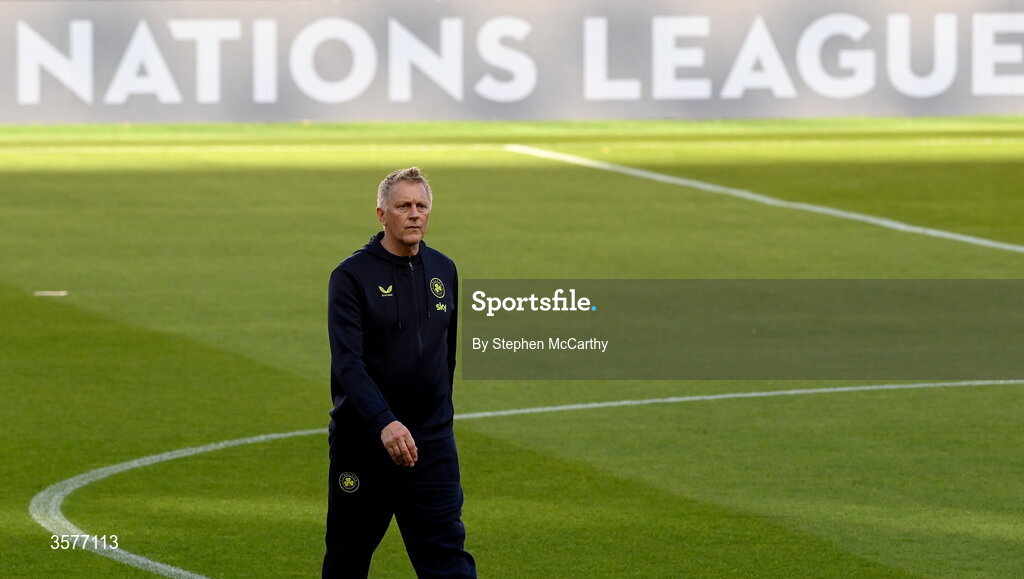 26 September 2026; Head coach Heimir Hallgrimsson during the Republic of Ireland training session at Nagyerdei Stadion in Debrecen, Hungary. Photo by Stephen McCarthy/Sportsfile