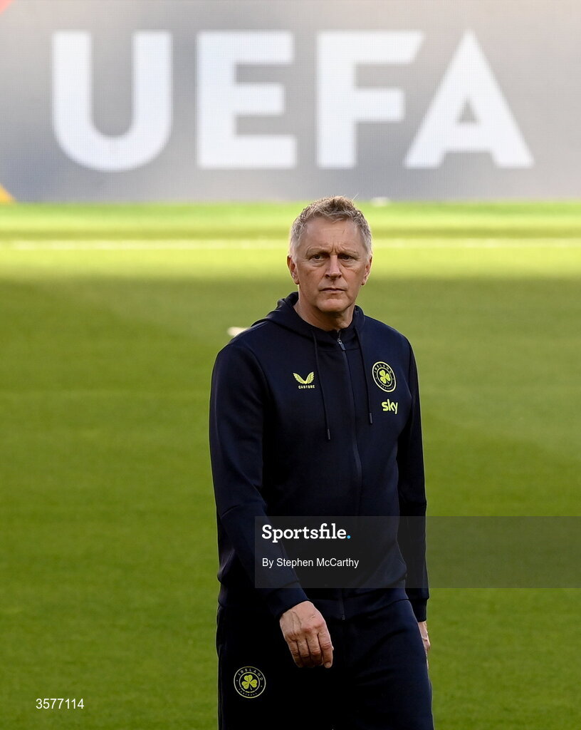 26 September 2026; Head coach Heimir Hallgrimsson during the Republic of Ireland training session at Nagyerdei Stadion in Debrecen, Hungary. Photo by Stephen McCarthy/Sportsfile
