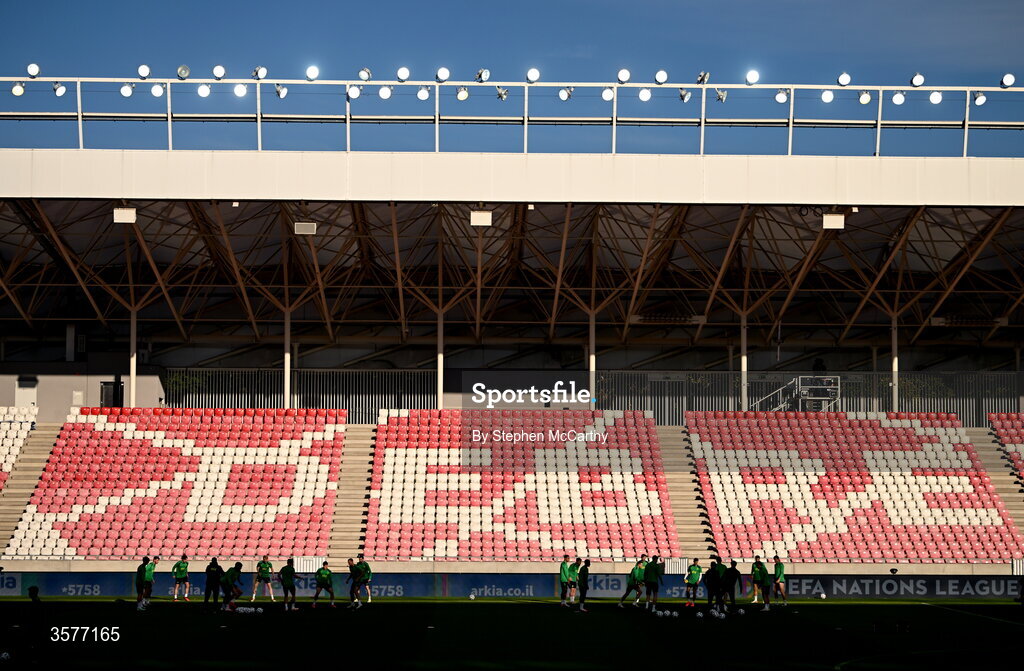 26 September 2026; A general view during the Republic of Ireland training session at Nagyerdei Stadion in Debrecen, Hungary. Photo by Stephen McCarthy/Sportsfile