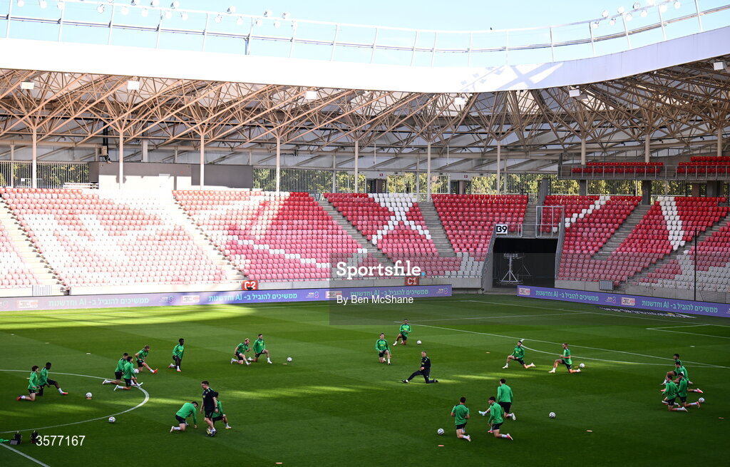 26 September 2026; A general view during the Republic of Ireland training session at Nagyerdei Stadion in Debrecen, Hungary. Photo by Ben McShane/Sportsfile