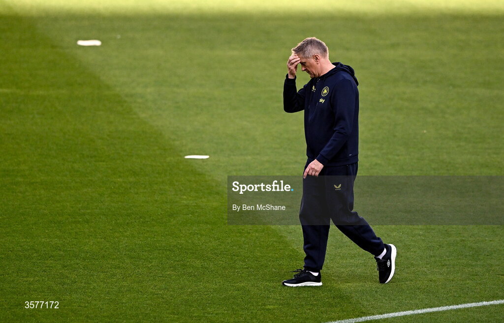 26 September 2026; Head coach Heimir Hallgrimsson during the Republic of Ireland training session at Nagyerdei Stadion in Debrecen, Hungary. Photo by Ben McShane/Sportsfile