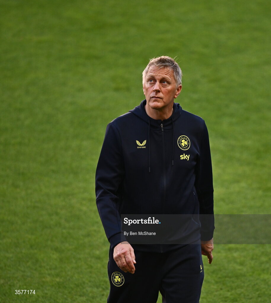 26 September 2026; Head coach Heimir Hallgrimsson during the Republic of Ireland training session at Nagyerdei Stadion in Debrecen, Hungary. Photo by Ben McShane/Sportsfile