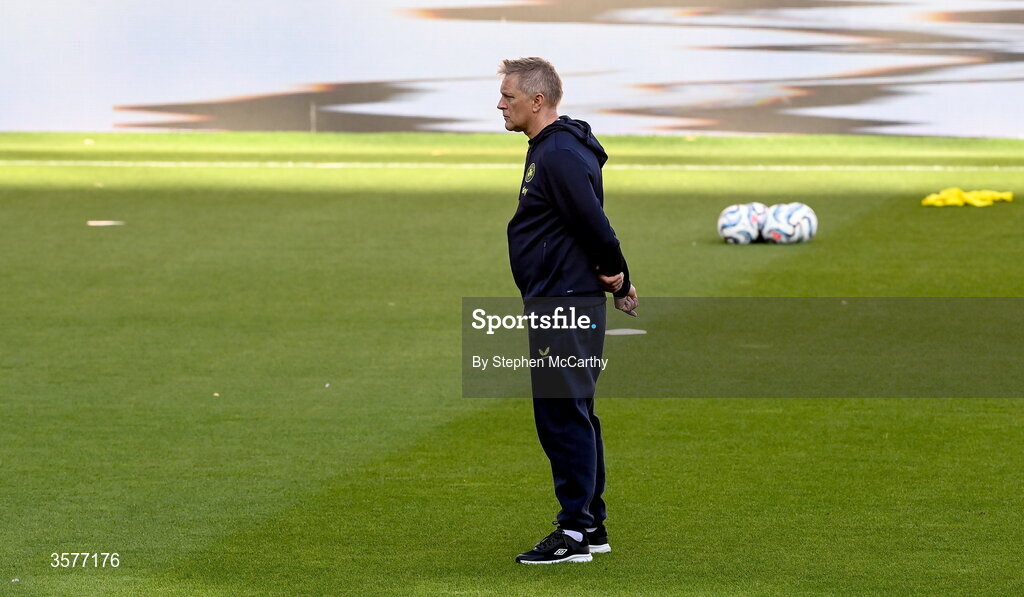 26 September 2026; Head coach Heimir Hallgrimsson during the Republic of Ireland training session at Nagyerdei Stadion in Debrecen, Hungary. Photo by Stephen McCarthy/Sportsfile