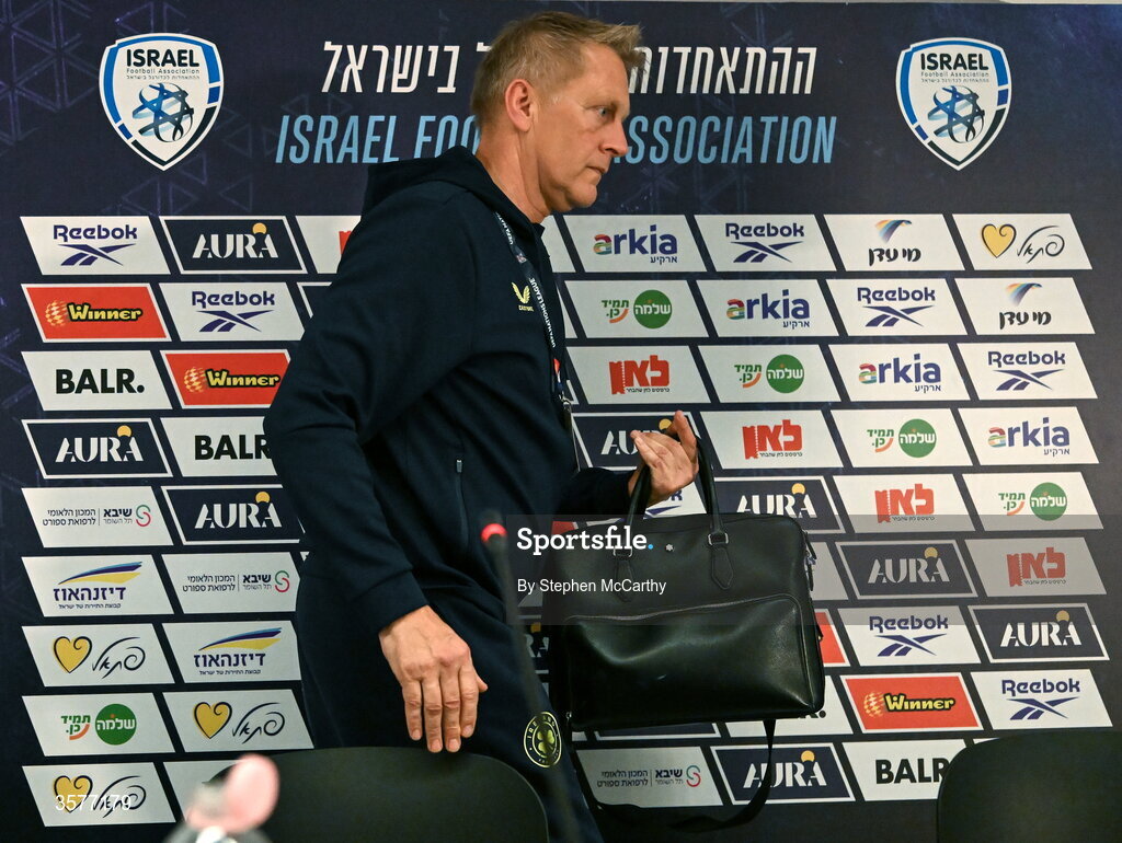 26 September 2026; Head coach Heimir Hallgrimsson during the Republic of Ireland press conference at Nagyerdei Stadion in Debrecen, Hungary. Photo by Stephen McCarthy/Sportsfile