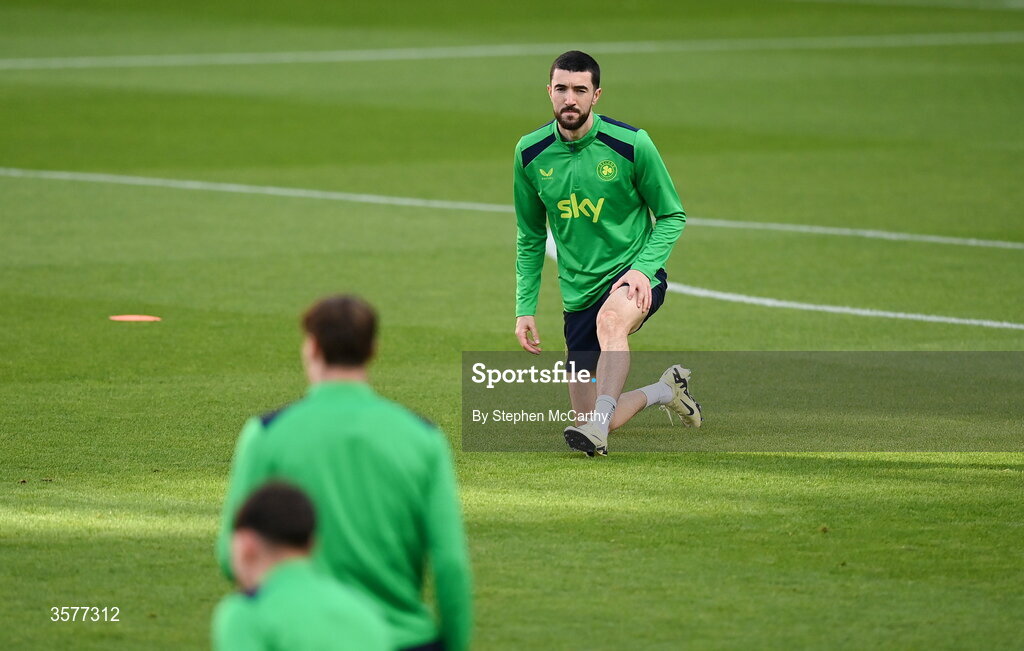 26 September 2026; Finn Azaz during the Republic of Ireland training session at Nagyerdei Stadion in Debrecen, Hungary. Photo by Stephen McCarthy/Sportsfile