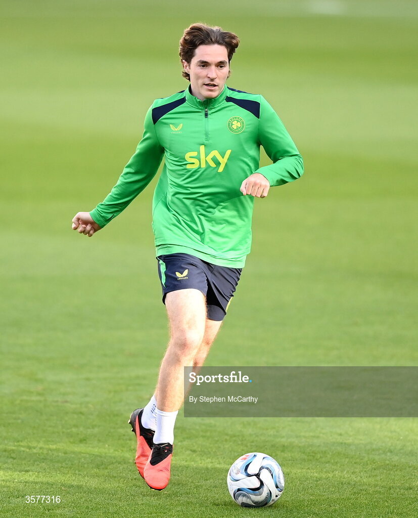 26 September 2026; Conor Coventry during the Republic of Ireland training session at Nagyerdei Stadion in Debrecen, Hungary. Photo by Stephen McCarthy/Sportsfile