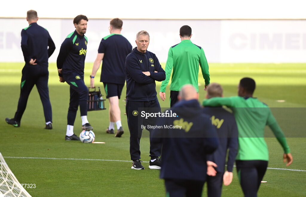 26 September 2026; Head coach Heimir Hallgrimsson during the Republic of Ireland training session at Nagyerdei Stadion in Debrecen, Hungary. Photo by Stephen McCarthy/Sportsfile