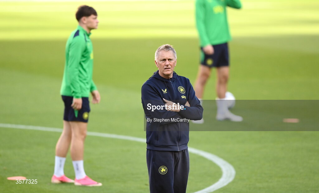 26 September 2026; Head coach Heimir Hallgrimsson during the Republic of Ireland training session at Nagyerdei Stadion in Debrecen, Hungary. Photo by Stephen McCarthy/Sportsfile