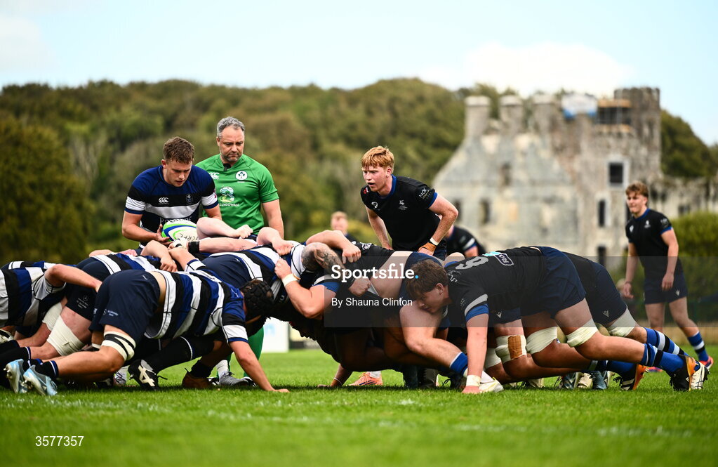 26 September 2026; A general view during the Energia Men's All-Ireland League Division 2A match between Galway Corinthians and Wanderers at Dangan Sportground in Galway. Photo by Shauna Clinton/Sportsfile
