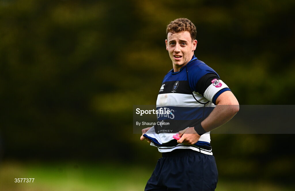 26 September 2026; James Gorham of Wanderers during the Energia Men's All-Ireland League Division 2A match between Galway Corinthians and Wanderers at Dangan Sportground in Galway. Photo by Shauna Clinton/Sportsfile