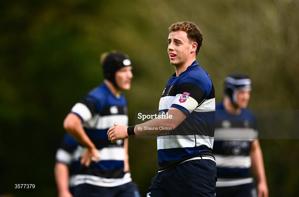 26 September 2026; James Gorham of Wanderers during the Energia Men's All-Ireland League Division 2A match between Galway Corinthians and Wanderers at Dangan Sportground in Galway. Photo by Shauna Clinton/Sportsfile