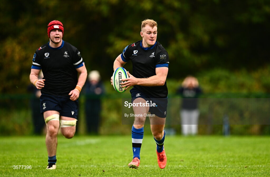 26 September 2026; Colm De Buitléar of Galway Corinthians during the Energia Men's All-Ireland League Division 2A match between Galway Corinthians and Wanderers at Dangan Sportground in Galway. Photo by Shauna Clinton/Sportsfile