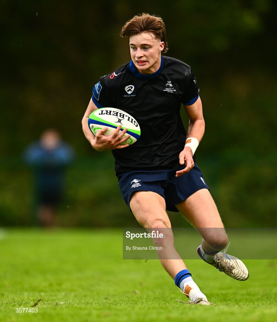 26 September 2026; Aiden Vetjens of Galway Corinthians during the Energia Men's All-Ireland League Division 2A match between Galway Corinthians and Wanderers at Dangan Sportground in Galway. Photo by Shauna Clinton/Sportsfile