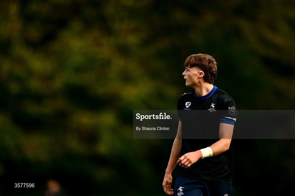 26 September 2026; Aiden Vetjens of Galway Corinthians during the Energia Men's All-Ireland League Division 2A match between Galway Corinthians and Wanderers at Dangan Sportground in Galway. Photo by Shauna Clinton/Sportsfile