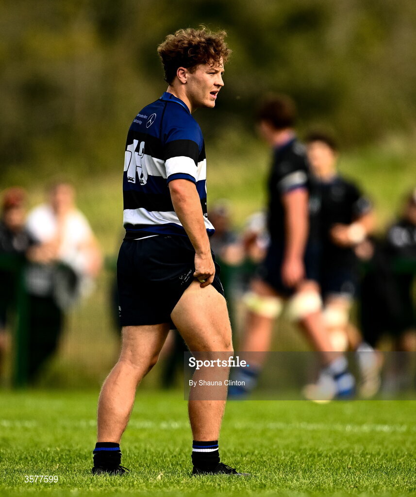 26 September 2026; Louis McDonagh of Wanderers during the Energia Men's All-Ireland League Division 2A match between Galway Corinthians and Wanderers at Dangan Sportground in Galway. Photo by Shauna Clinton/Sportsfile