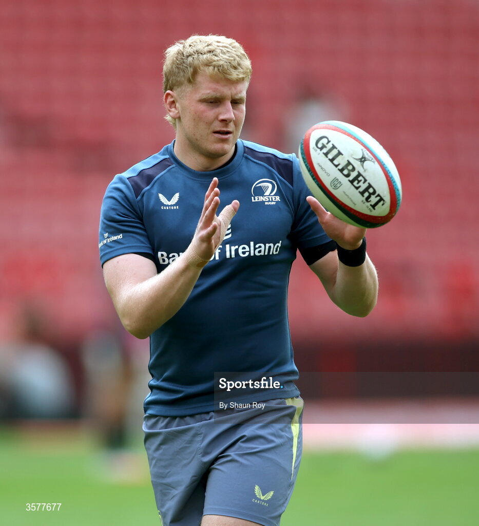 26 September 2026; Andrew Osborne of Leinster warms up before the United Rugby Championship match between Lions and Leinster at Ellis Park in Johannesburg, South Africa. Photo by Shaun Roy/Sportsfile