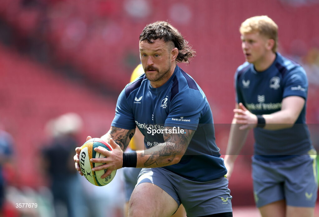 26 September 2026; Andrew Porter of Leinster warms up before the United Rugby Championship match between Lions and Leinster at Ellis Park in Johannesburg, South Africa. Photo by Shaun Roy/Sportsfile