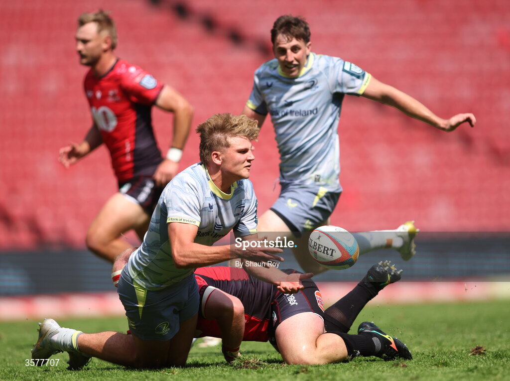 26 September 2026; Caspar Gabriel of Leinster during the United Rugby Championship match between Lions and Leinster at Ellis Park in Johannesburg, South Africa. Photo by Shaun Roy/Sportsfile