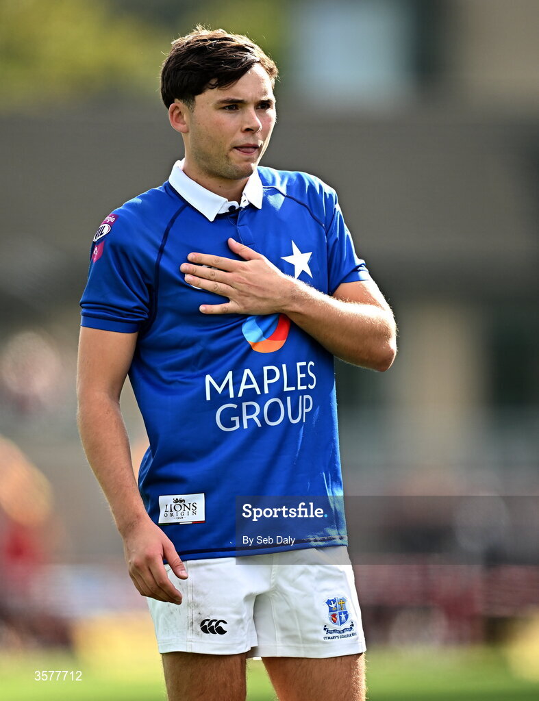 26 September 2026; Rob Gilsenan of St Mary’s College during the Energia Men's All-Ireland League Division 1A match between Lansdowne FC and St Mary's College RFC at the Aviva Stadium in Dublin. Photo by Seb Daly/Sportsfile