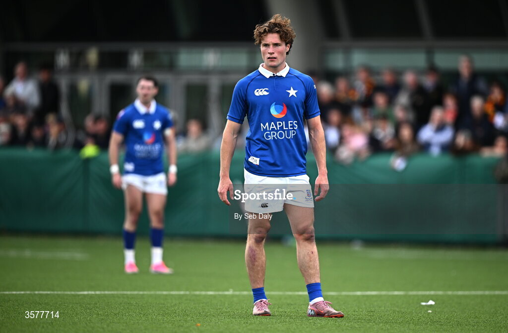 26 September 2026; Myles Carey of St Mary’s College during the Energia Men's All-Ireland League Division 1A match between Lansdowne FC and St Mary's College RFC at the Aviva Stadium in Dublin. Photo by Seb Daly/Sportsfile