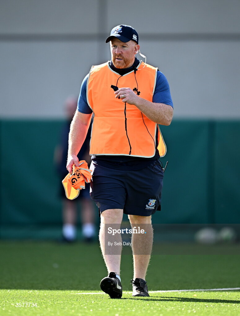26 September 2026; St Mary’s College head coach Mark McHugh before the Energia Men's All-Ireland League Division 1A match between Lansdowne FC and St Mary's College RFC at the Aviva Stadium in Dublin. Photo by Seb Daly/Sportsfile