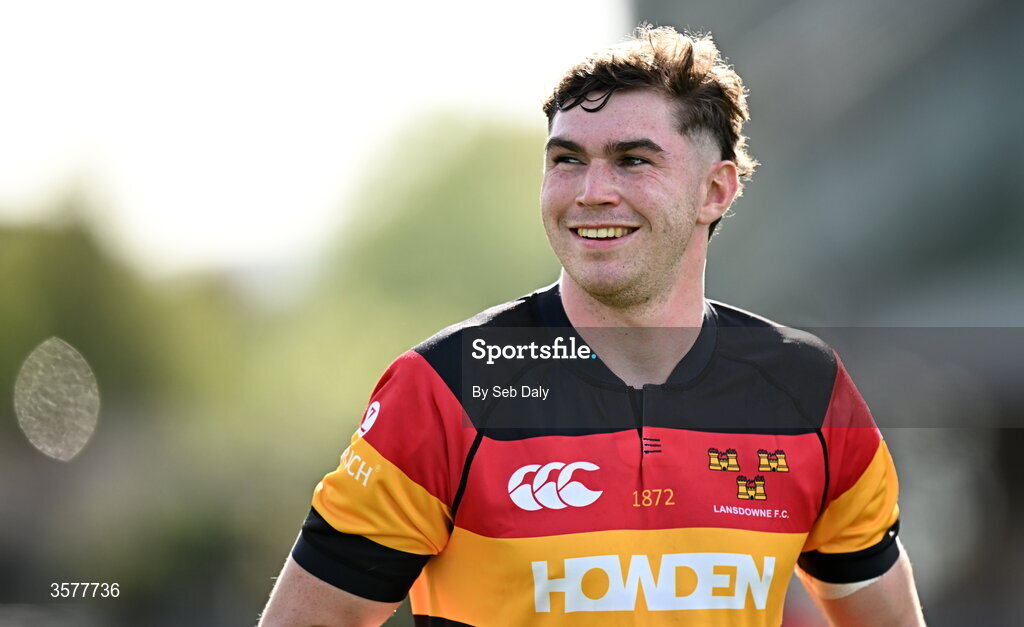 26 September 2026; Mark McGlynn of Lansdowne during the Energia Men's All-Ireland League Division 1A match between Lansdowne FC and St Mary's College RFC at the Aviva Stadium in Dublin. Photo by Seb Daly/Sportsfile