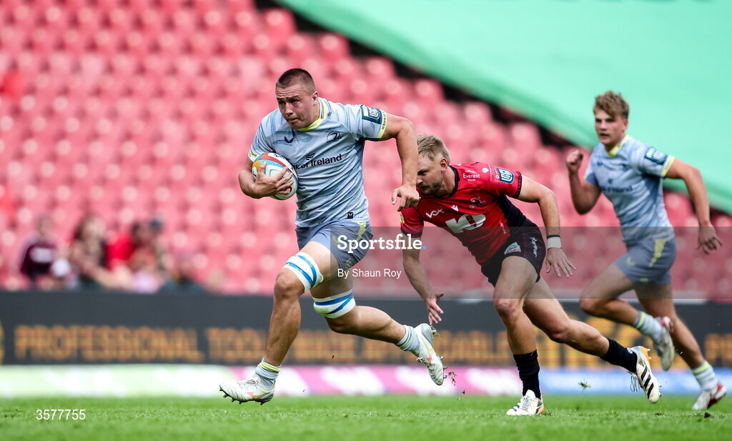 26 September 2026; Josh Ericson during the United Rugby Championship match between Lions and Leinster at Ellis Park in Johannesburg, South Africa. Photo by Shaun Roy/Sportsfile