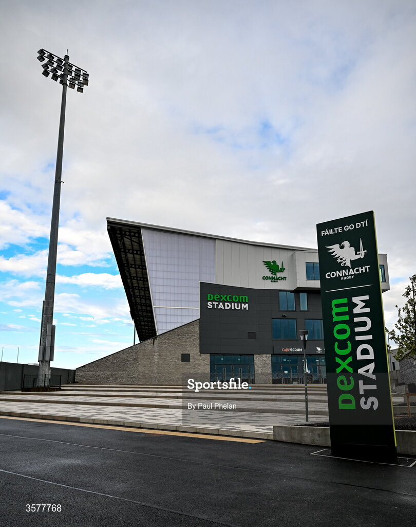 27 September 2026; A general view of outside Dexcom Stadium before the WXV Global Series match between Ireland and Japan at Dexcom Stadium in Galway. Photo by Paul Phelan/Sportsfile