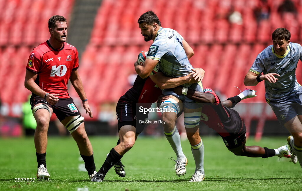 26 September 2026; Max Deegan of Leinster during the United Rugby Championship match between Lions and Leinster at Ellis Park in Johannesburg, South Africa. Photo by Shaun Roy/Sportsfile