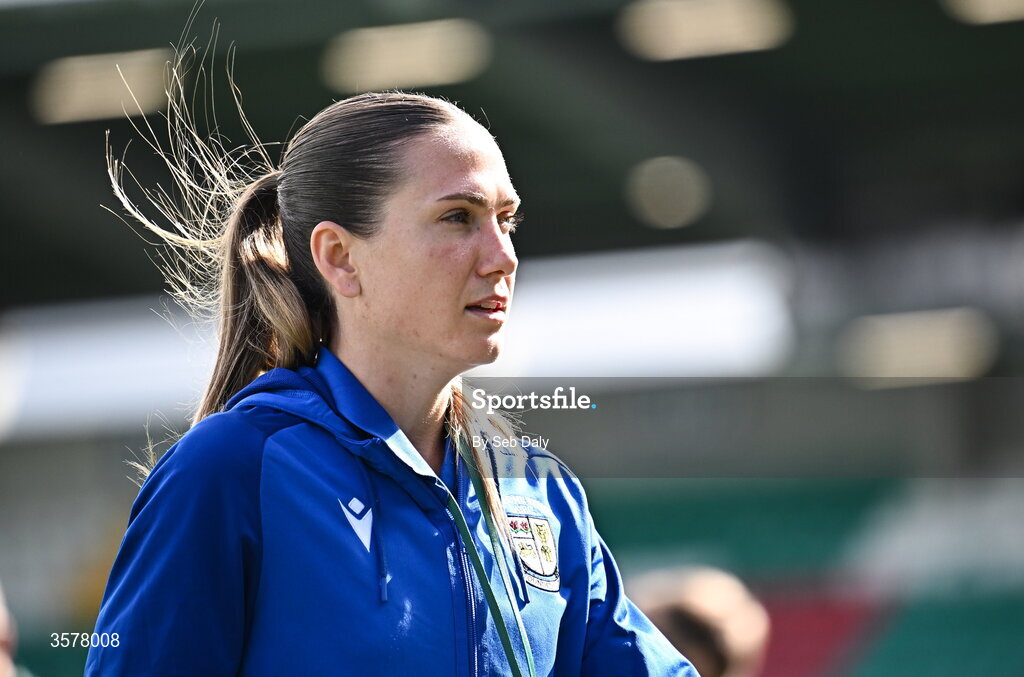 27 September 2026; Madie Gibson of Athlone Town before the 2026 Club Orange Women's FAI Cup final between Athlone Town and Shelbourne at Tallaght Stadium in Dublin. Photo by Seb Daly/Sportsfile