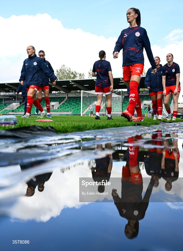 27 September 2026; Alex Kavanagh of Shelbourne during warm ups before the 2026 Club Orange Women's FAI Cup final between Athlone Town and Shelbourne at Tallaght Stadium in Dublin. Photo by Eakin Howard/Sportsfile