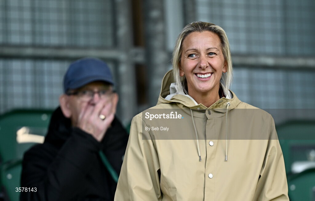 27 September 2026; Republic of Ireland women's national team manager Carla Ward before the 2026 Club Orange Women's FAI Cup final between Athlone Town and Shelbourne at Tallaght Stadium in Dublin. Photo by Seb Daly/Sportsfile