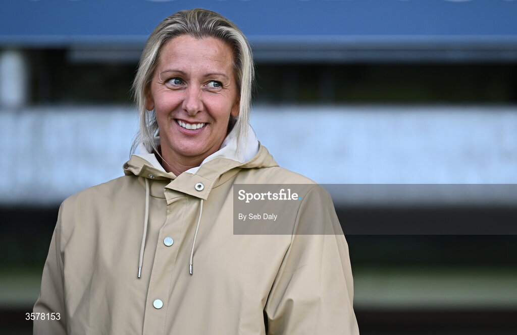 27 September 2026; Republic of Ireland women's national team manager Carla Ward before the 2026 Club Orange Women's FAI Cup final between Athlone Town and Shelbourne at Tallaght Stadium in Dublin. Photo by Seb Daly/Sportsfile