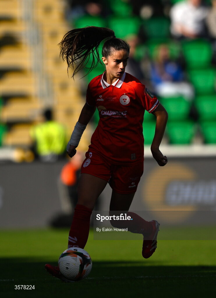 27 September 2026; Alex Kavanagh of Shelbourne in action during the 2026 Club Orange Women's FAI Cup final between Athlone Town and Shelbourne at Tallaght Stadium in Dublin. Photo by Eakin Howard/Sportsfile