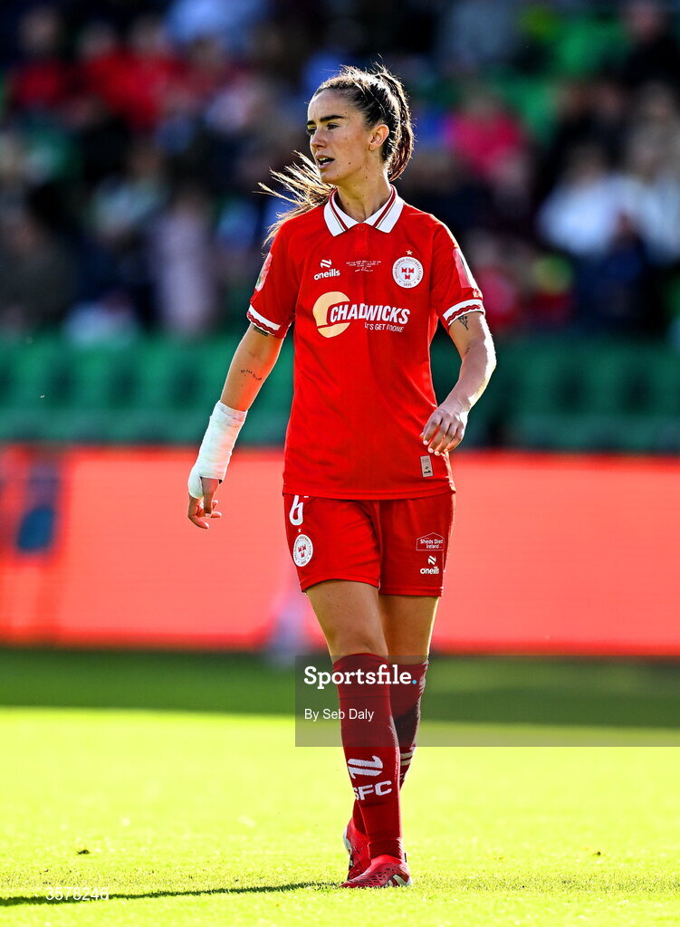 27 September 2026; Alex Kavanagh of Shelbourne during the 2026 Club Orange Women's FAI Cup final between Athlone Town and Shelbourne at Tallaght Stadium in Dublin. Photo by Seb Daly/Sportsfile