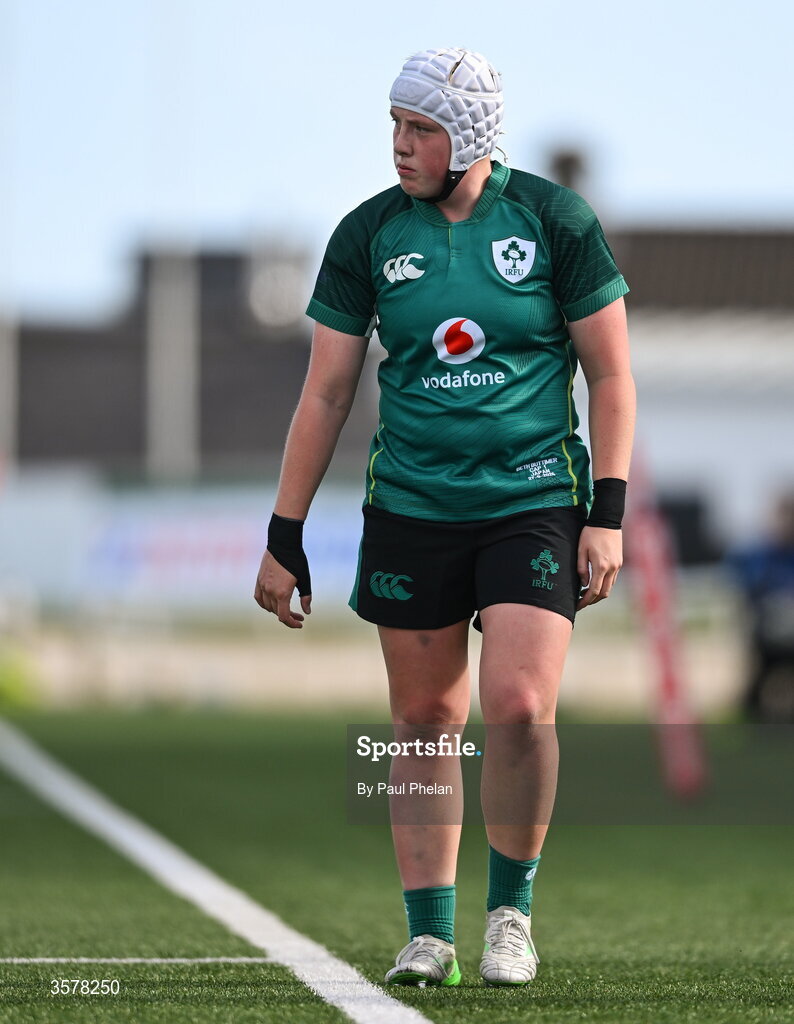 27 September 2026; Beth Buttimer of Ireland during the WXV Global Series match between Ireland and Japan at Dexcom Stadium in Galway. Photo by Paul Phelan/Sportsfile