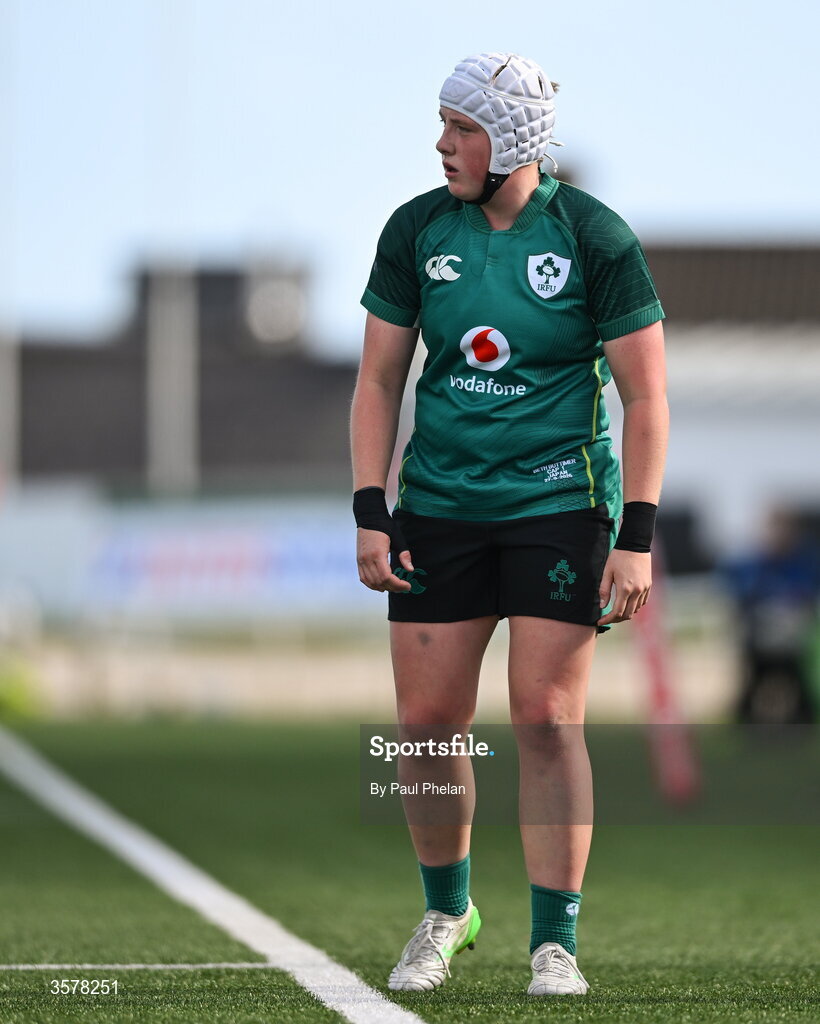 27 September 2026; Beth Buttimer of Ireland during the WXV Global Series match between Ireland and Japan at Dexcom Stadium in Galway. Photo by Paul Phelan/Sportsfile