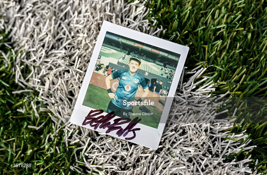 27 September 2026; An autographed polaroid of Beth Buttimer of Ireland with her first cap after the WXV Global Series match between Ireland and Japan at Dexcom Stadium in Galway. Photo by Shauna Clinton/Sportsfile